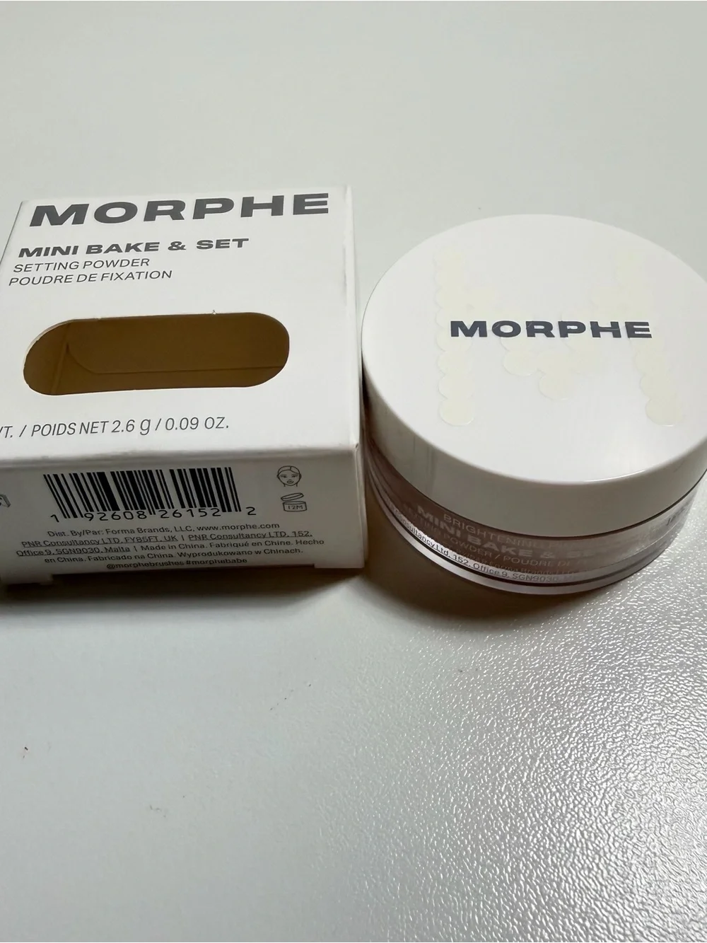Morphe mini bake and set powder in brightening pink NeW